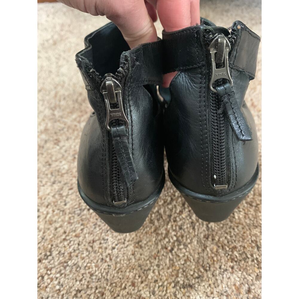 Dansko Bonita Leather Black Back Zip Bootie Cutout Side Womens Size 39  US 8.5 - Picture 8 of 9
